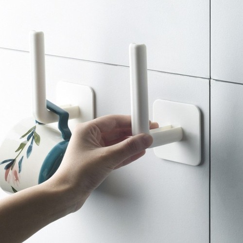 Hook sticky hook punch-free plastic L-shaped strong adhesive seamless multi-functional door clothes kitchen hook