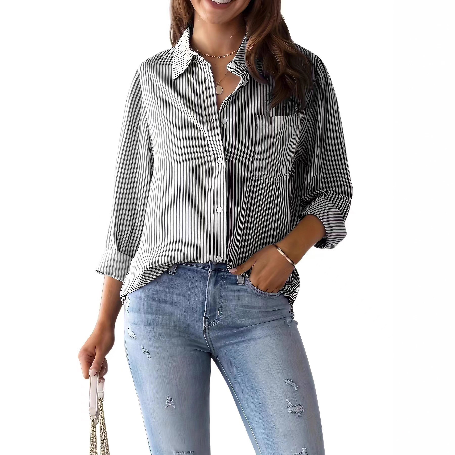 European And American Cross-border Foreign Trade Women's Clothing 2024 Spring-summer New Beach Cover-up Wrinkled_voghion.com