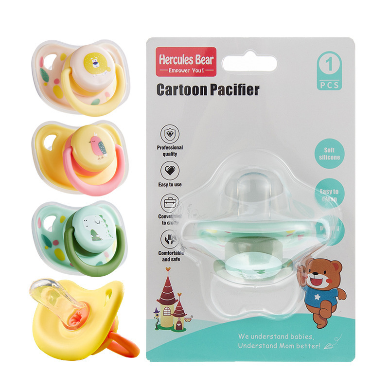 English packaging baby pacifier day and night dual-purpose dust cover pacifier baby sleeping pacifier
