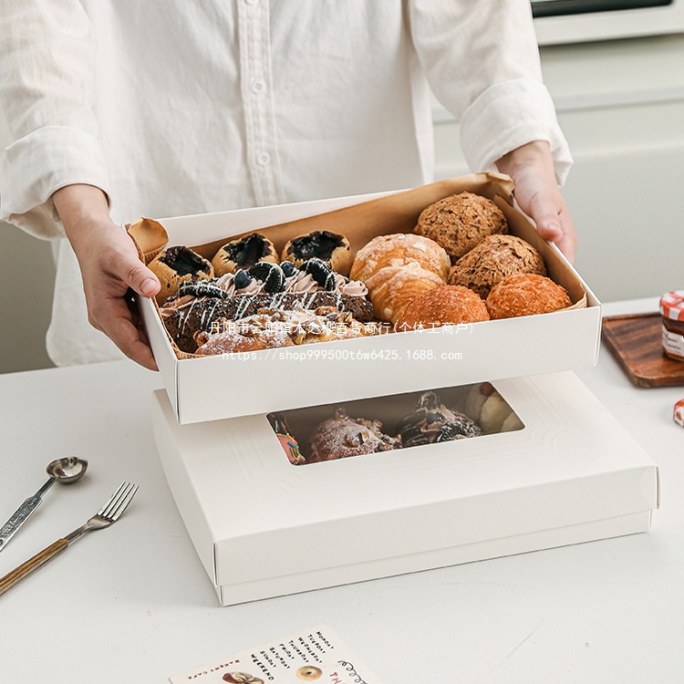 法式甜品慕斯蛋糕包装盒蛋挞抱抱卷打包盒寿司野餐盒面包包装盒子