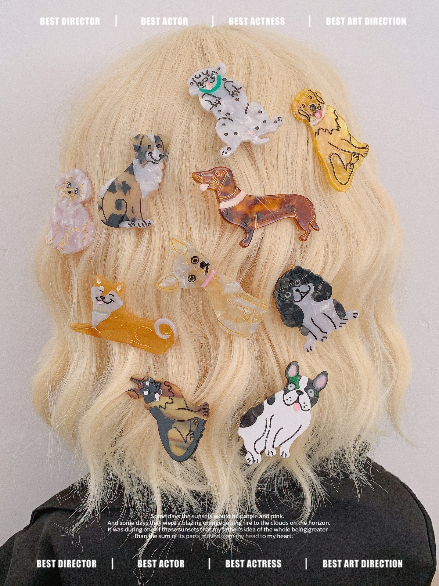 Cute Animal Acetic Acid Sheets Hair Clip display picture 1