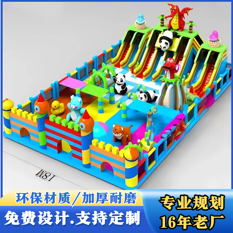 Gran avance terrestre para niños al aire libre castillo inflable laberinto tobogán trampolín parque expansión carnaval combinación image 17