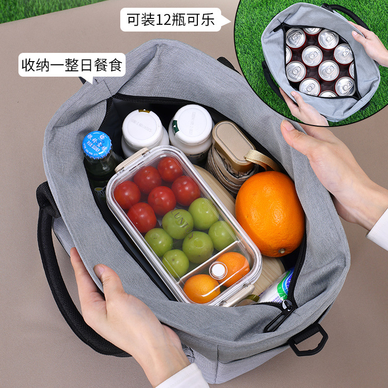 Nuevo paquete de aislamiento térmico transfronterizo de aluminio grueso de gran capacidad, simple paquete de picnic al aire libre, bolsa de comida para el trabajo