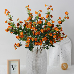 Artificial Flowers European Style Multi-Head Small Rose Rose Bud Home Hotel Mall Wedding Photography Props Decoration Decorative Item 