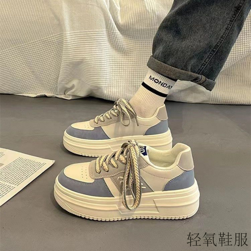 厚底小白鞋女春秋百搭ins潮板鞋2025新款小众休闲运动鞋直销工厂|undefined