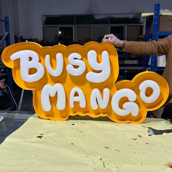 Американский ретро-световой знак с персонажем из желе, акриловый неоновый свет, обратная вывеска, индивидуальный дизайн