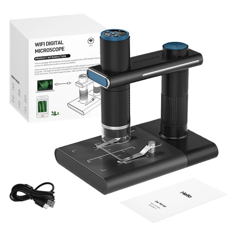 Популярный мобильный WiFi-микроскоп с увеличительным стеклом, портативный ручной микроскоп высокой четкости для научного обучения, оптовая партия от производителя.