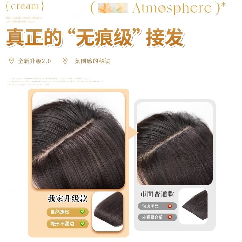 【初秋氛围感】假发片女增发量蓬松三片式仿真发大波浪接发贴片|undefined