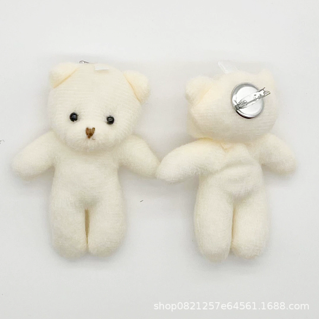 Милая брошь, плюшевый белый медведь, кукла, плюшевая игрушка, шарф, кулон, кукла-медведь, кукла-медведь, оптовая продажа