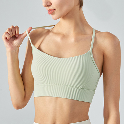 Ningbo calorie sports bra women's halter neck yoga vest with chest pad fitness clothing top beautiful back bra bra