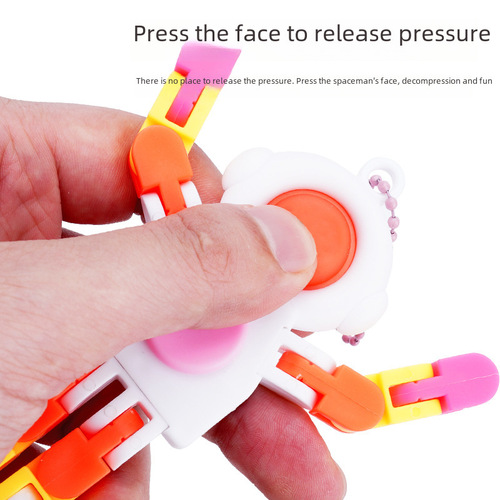 Amazon chain gyroscope glowing cartoon character creative hanger transform stress relief fidget spinner finger relaxation toy