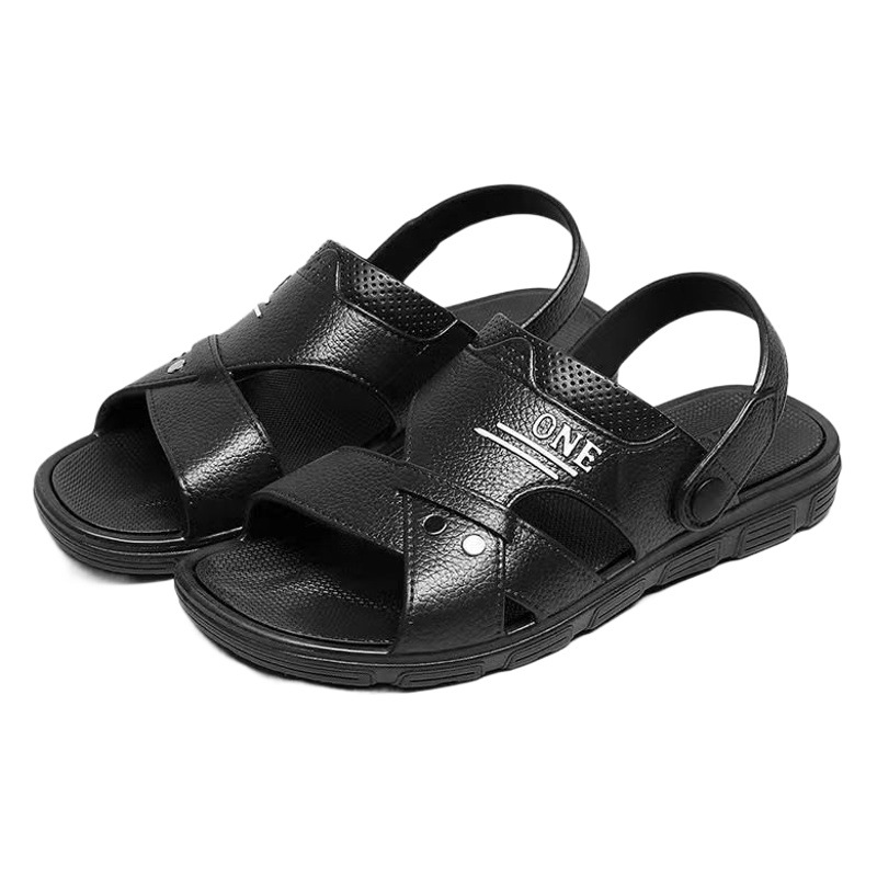 Men's Sandals, Trendy Breathable Beach Shoes, Thick and Durable, Casual and Comfortable, Non-Slip Plastic Slippers for Outdoor Wear