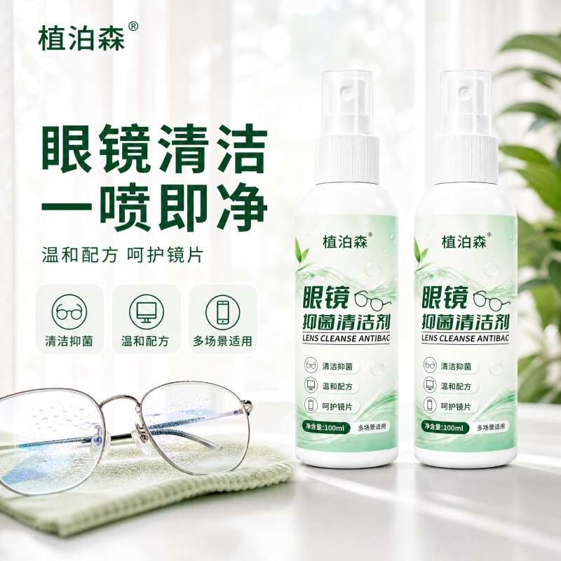 Glasses Cleaner Spray Zhipusen Lens Antibacterial Cleaning Agent Lens and Mobile Phone Screen Cleaner Quick-Drying and Traceless