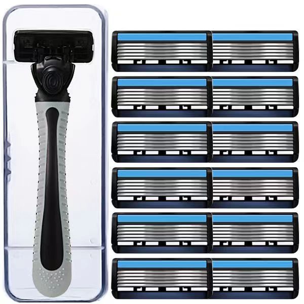 A generation of 6-layer blade men's manual razor razor blade razor razor blade head in stock