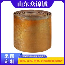 红锈板景区庭院公园用花园花园草石隔离板 耐候花园直板围边