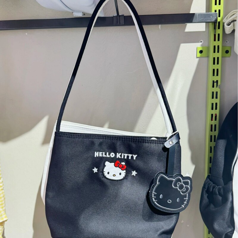 绿色派对kitty小众刺绣尼龙百搭腋下单肩包简约外出手提小包女包|undefined