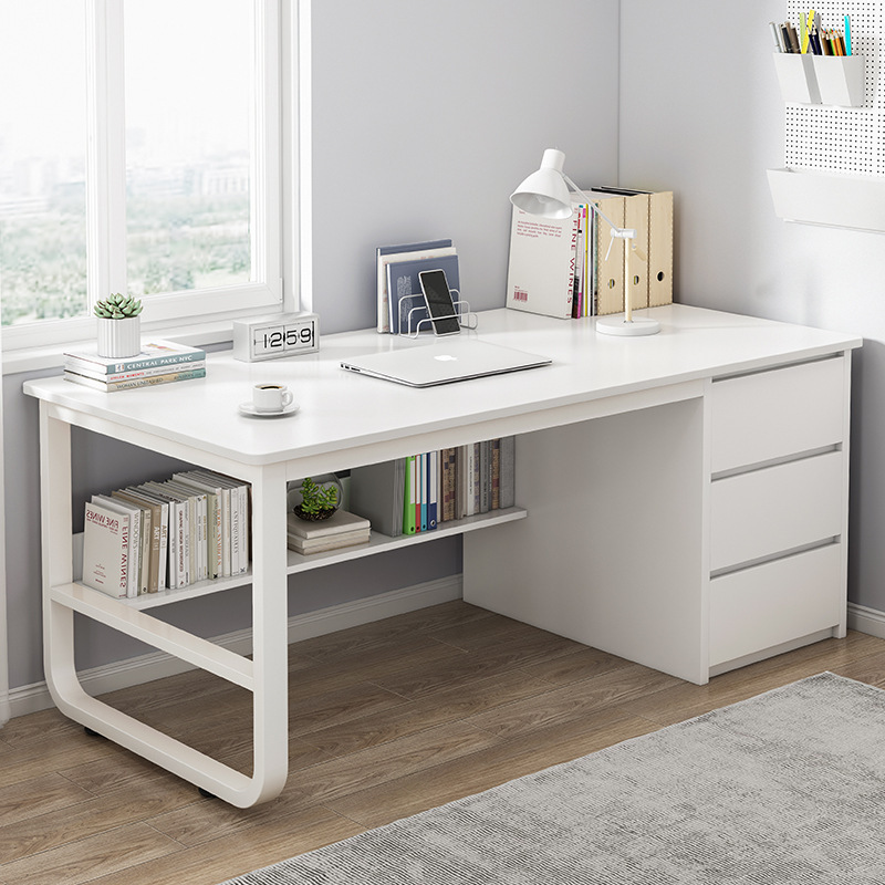 Desk, Desktop Computer Desk, Simple Home Office Desk, Student Bedroom, Economical Bookshelf, Integrated Writing Desk