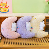 Детская успокаивающая кукла, плюшевая игрушка, подушка, белый кролик, подарок девушке