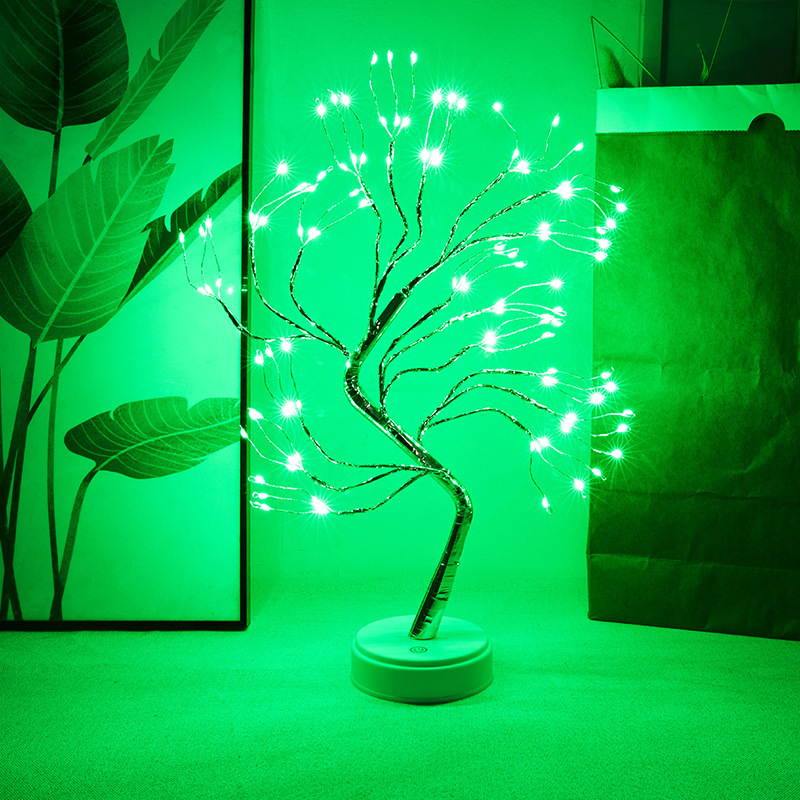 108L 실버 브랜치 트리 라이트 [그린 라이트]