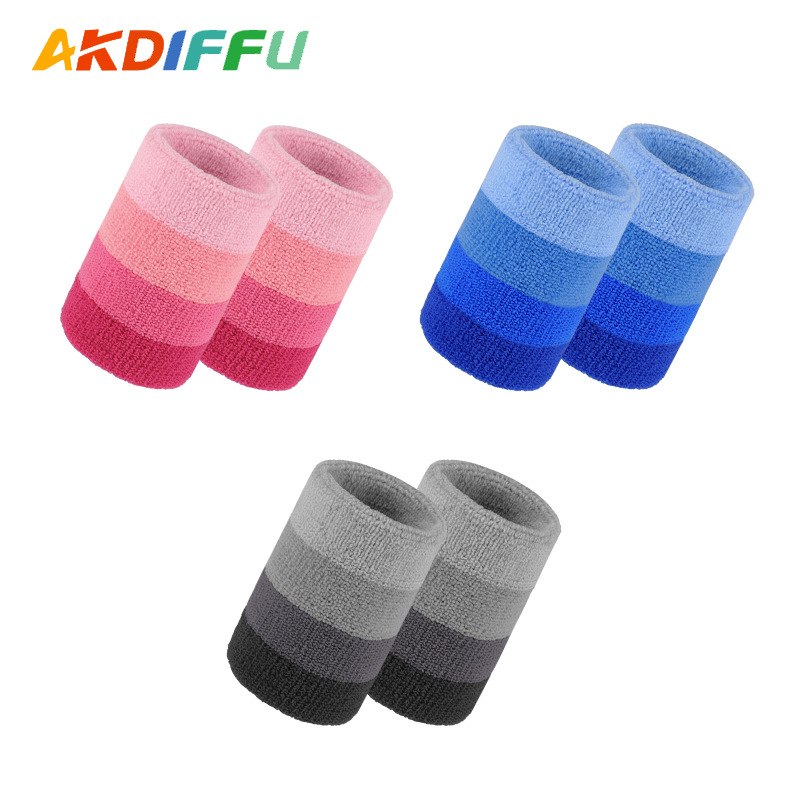 Nueva toalla absorbente de sudor pulsera transpirable sudor-limpieza pulsera baloncesto bádminton deportes colorido alta elástica deportes pulsera