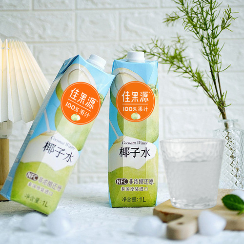 Thailand Original Imported Jia Guo Yuan 100% Coconut Water NFC Juice Coconut Water 1L Pack Pregnant Women Beverage Wholesale