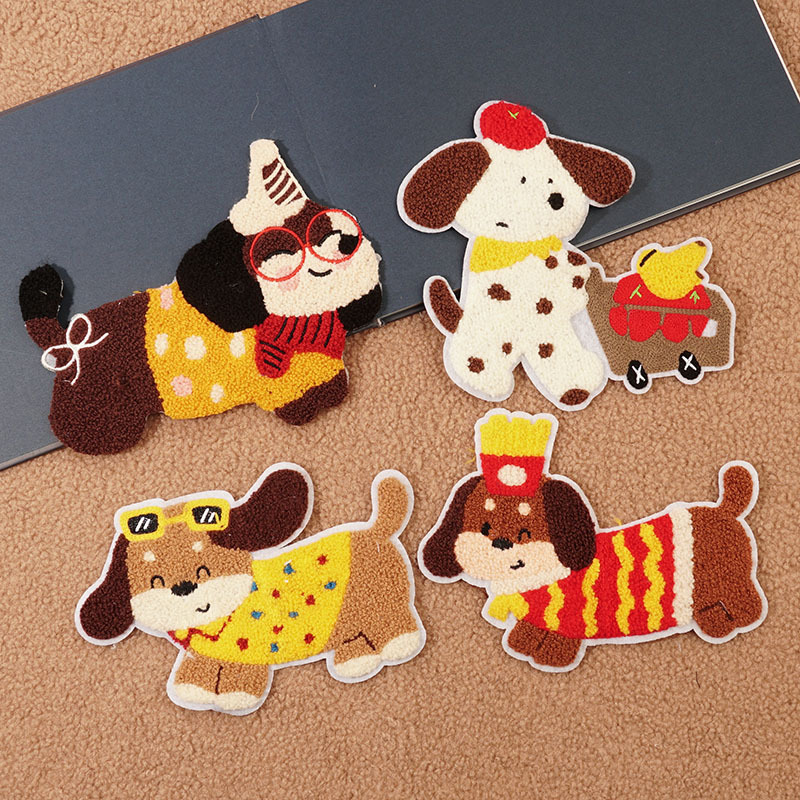 Towel Embroidery Patch Puppy Cute Fashion Embroidery Large Embroidery Cloth Patch Clothing Patch Patch Basket Decorative Applique Towel Embroidery Patch Puppy Cute Fashion Embroidery Large Embroidery Cloth Patch Clothing Patch Patch Basket Decorative Applique