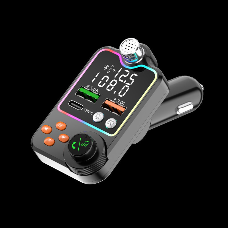 Cross-border Q15 car phone charger Bluetooth player MP3 digital display EQ headlamp car cigarette lighter car charger