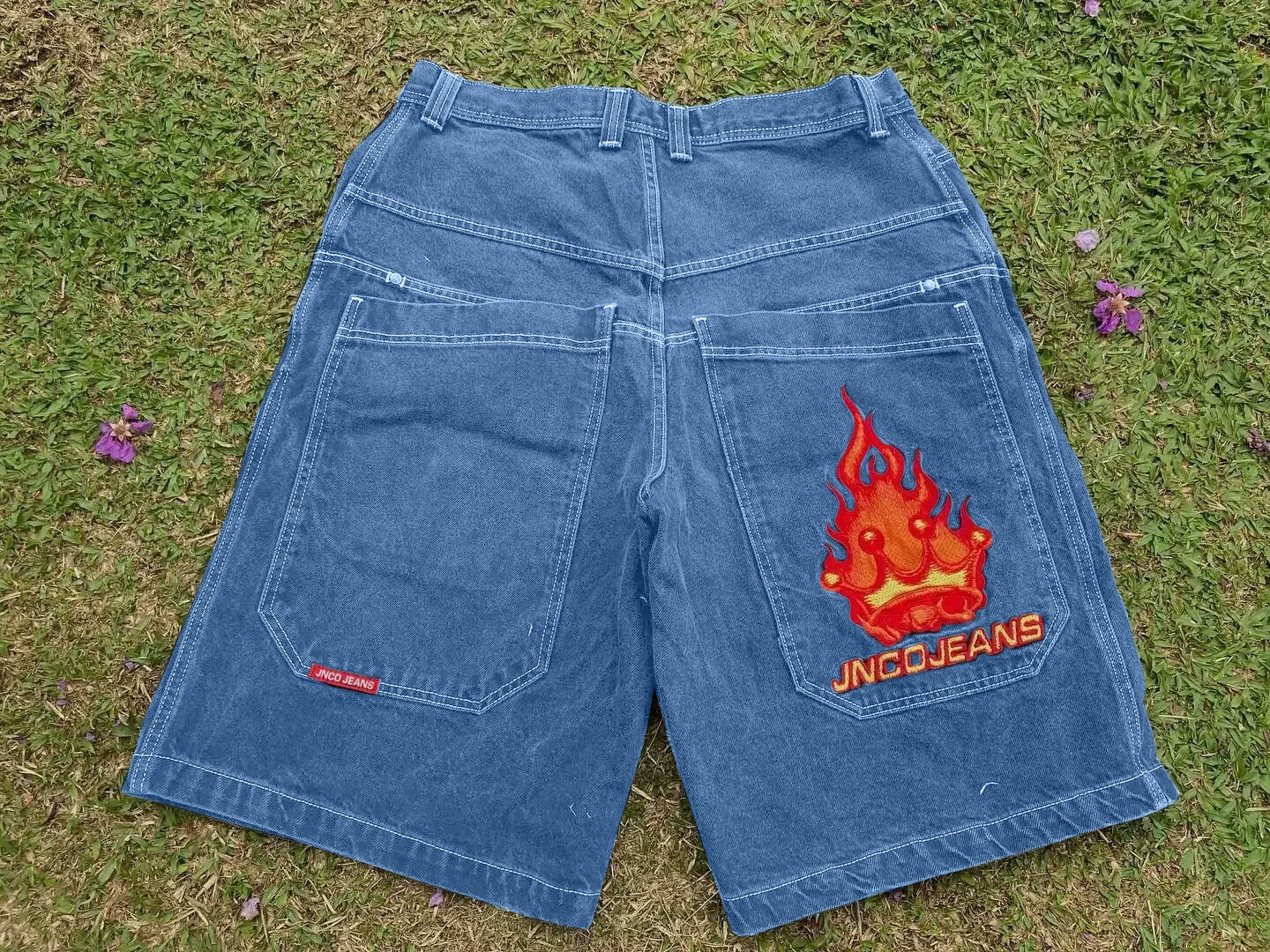 Джинсовые шорты, хип‑хоп готика, свободный крой, размеры S–XXL