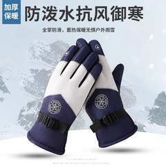 2025 新しい冬スキー手袋防風男性と女性の電気自動車プラスベルベット暖かい肥厚屋外乗馬手袋