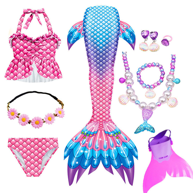 하단 공작 3종 세트 + 오리발 + 목걸이 5종 세트