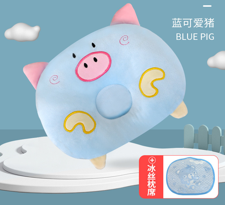 現物赤ちゃん枕ビロード赤ちゃん枕定型枕四季通用新生児調節枕通気柔らかい|undefined
