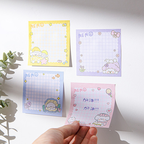 Korean version Instagram big ears dog memo sticky notes high-quality planner notebook sticky pads with adhesive Japanese style memo book