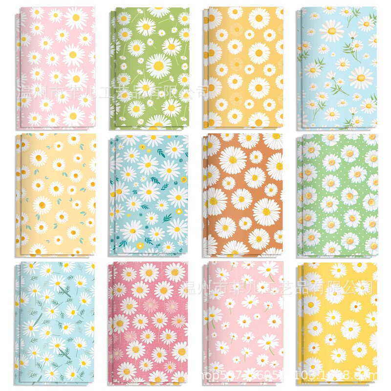 Js052 Little Daisy Pocket Notepad Line Book Spring Daisy Decorative Student Notebook