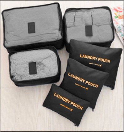 Set 6 bolsas organizadoras de viaje, almacenamiento de ropa, estilo coreano