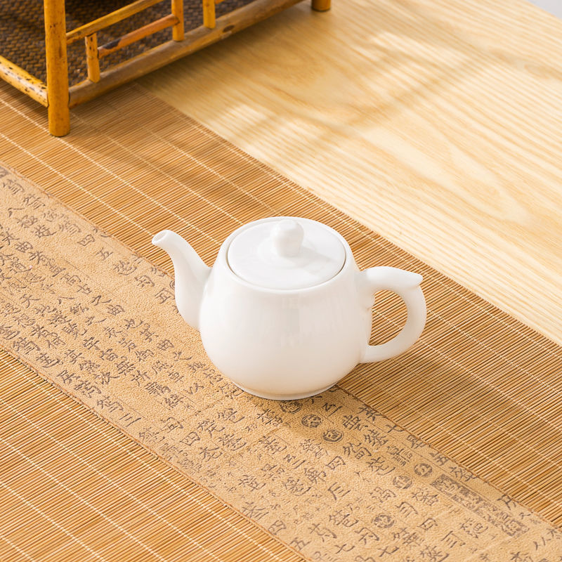 Cuenco de cubierta de porcelana de hueso, grasa de cordero, juego completo de té Chaoshanfu, simple ceremonia de té casera, tetera de té image 19
