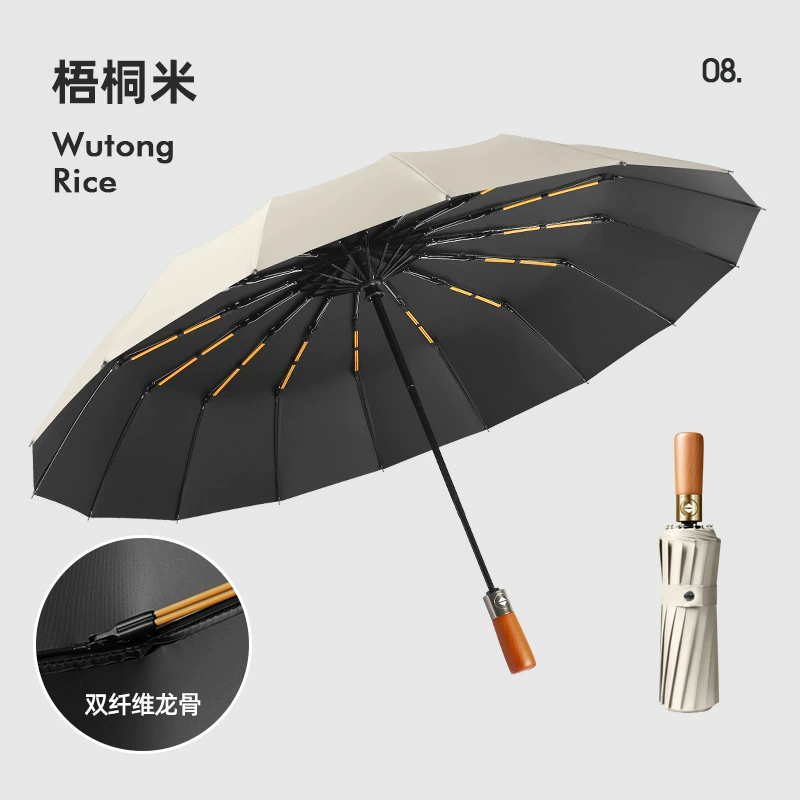 Automatic big umbrella solar-powered, fully automatic, sun protection, UV protection