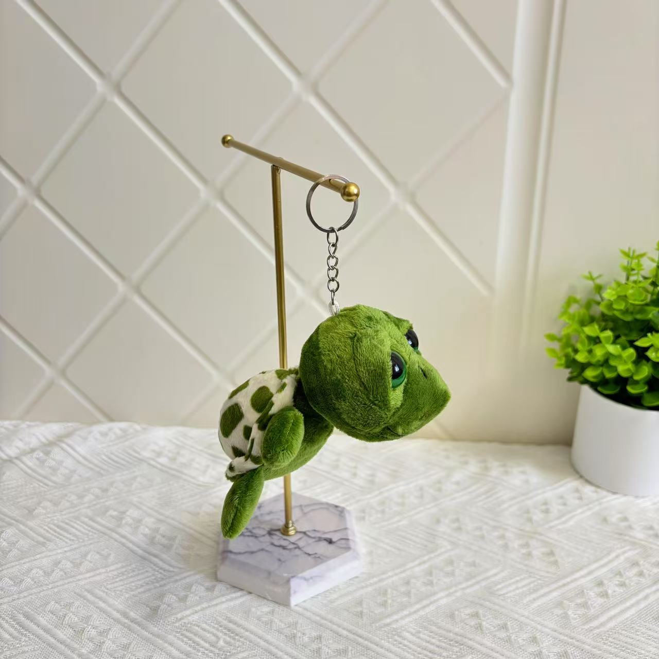 Colgante de Peluche de Tortuga de Felpa para Llaves y Mochilas