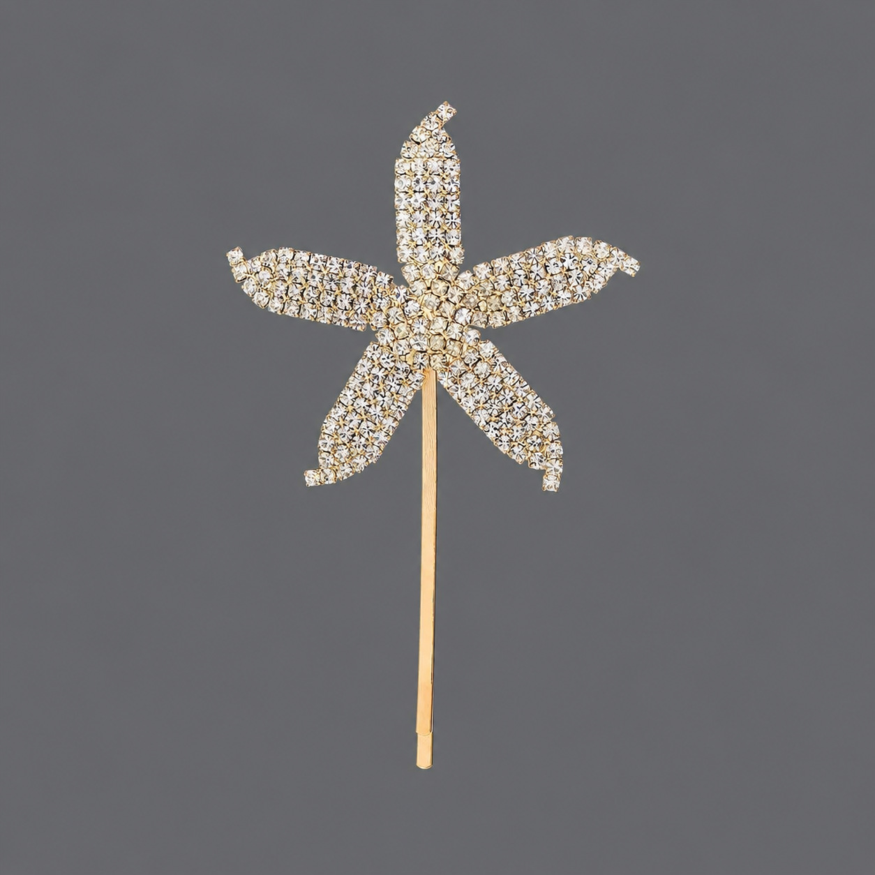 Horquilla de zirconio de lujo ligero europeo y americano con incrustaciones de diamantes, pinza de pelo de alta gama para mujer, suministro mayorista transfronterizo directo de fábrica.