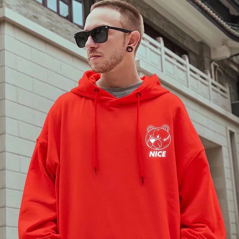 Men's Clothing new fashion brand fat men's hooded loose big letter top plus fat plus size plus velvet sweater autumn and winter_voghion.com