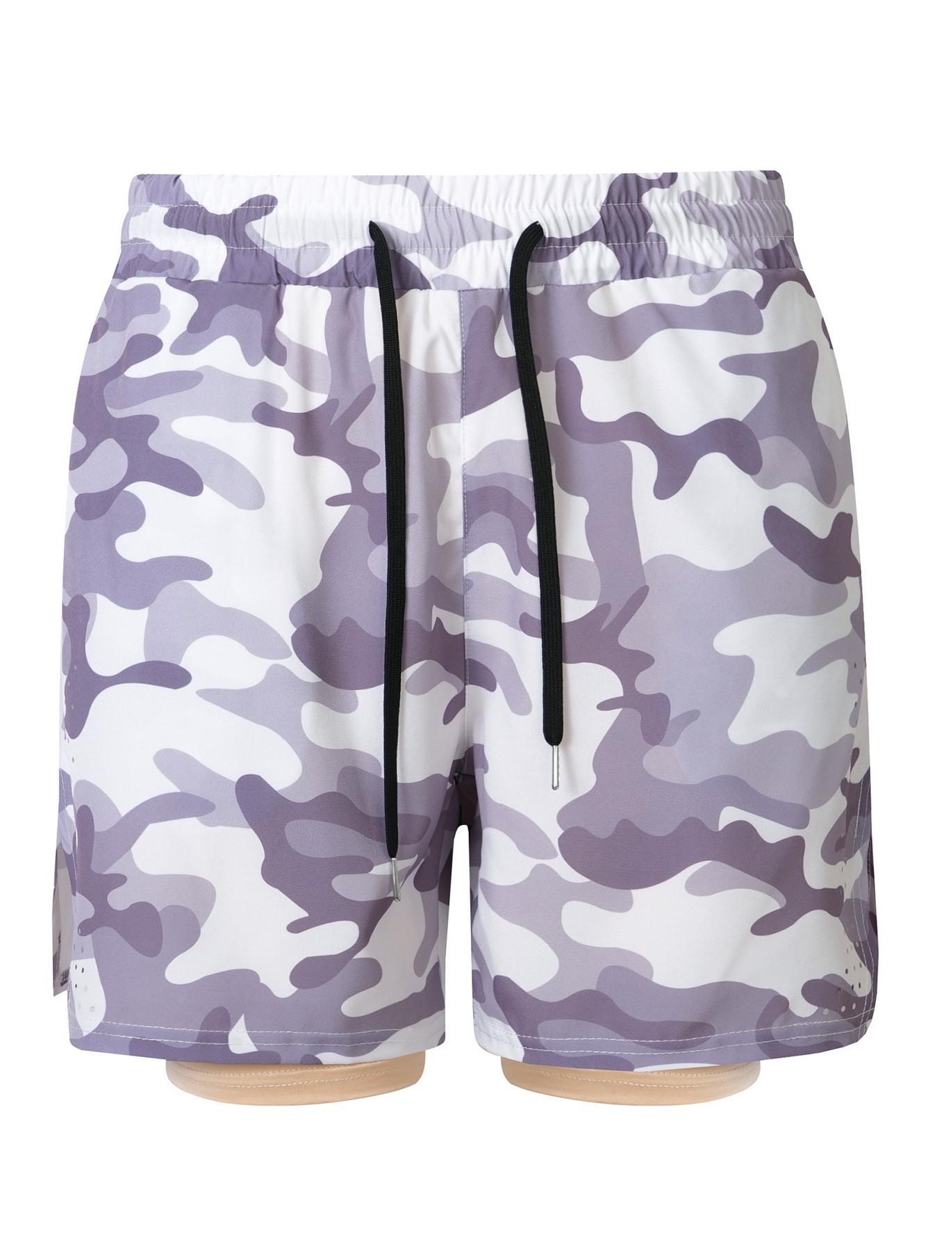 Men's Clothing Men's Summer Sports Casual Breathable Double Camouflage Drawstring Jogger Shorts For Formal & Casual_viptrois.com