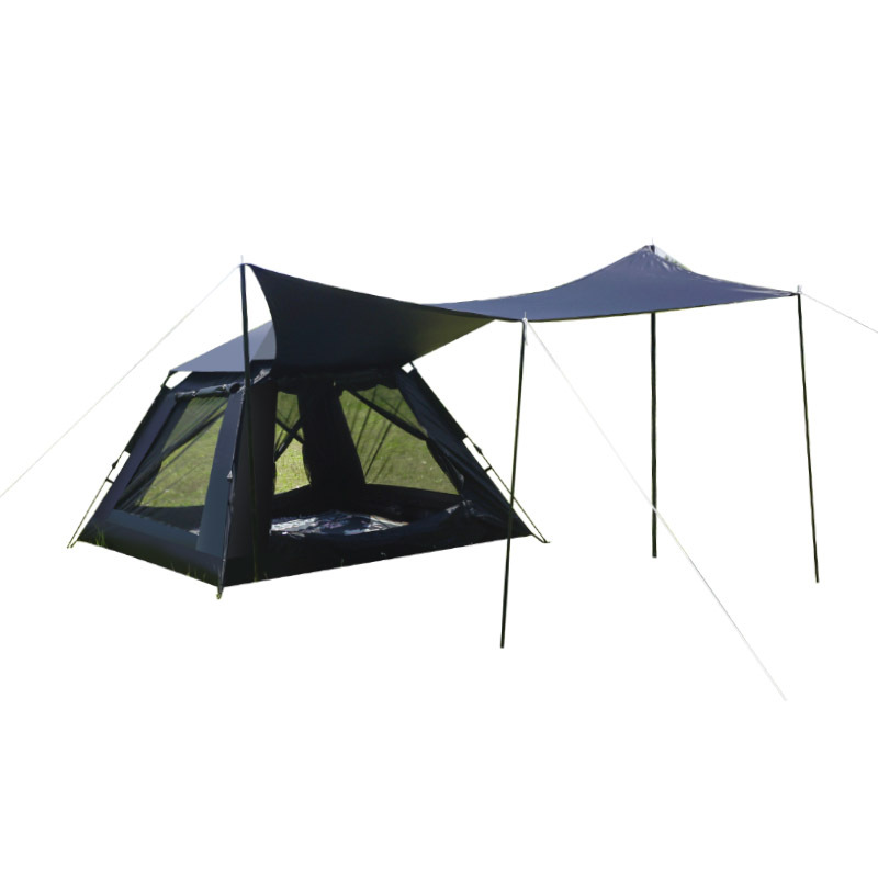 Carpa de vinilo, cortina de aire libre, equipo de camping, tienda de acampamiento de apertura rápida, tienda plegable de cuatro lados, tienda de acampamiento a prueba de lluvia, protector solar grueso