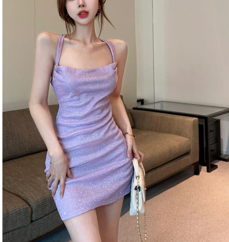 Summer Waist Bag, Hip Temperament, Socialite, Sweet And Spicy Dress, Shiny And Sparkling, Backless Strap, Suspender Skirt, Children_ecoleips.com