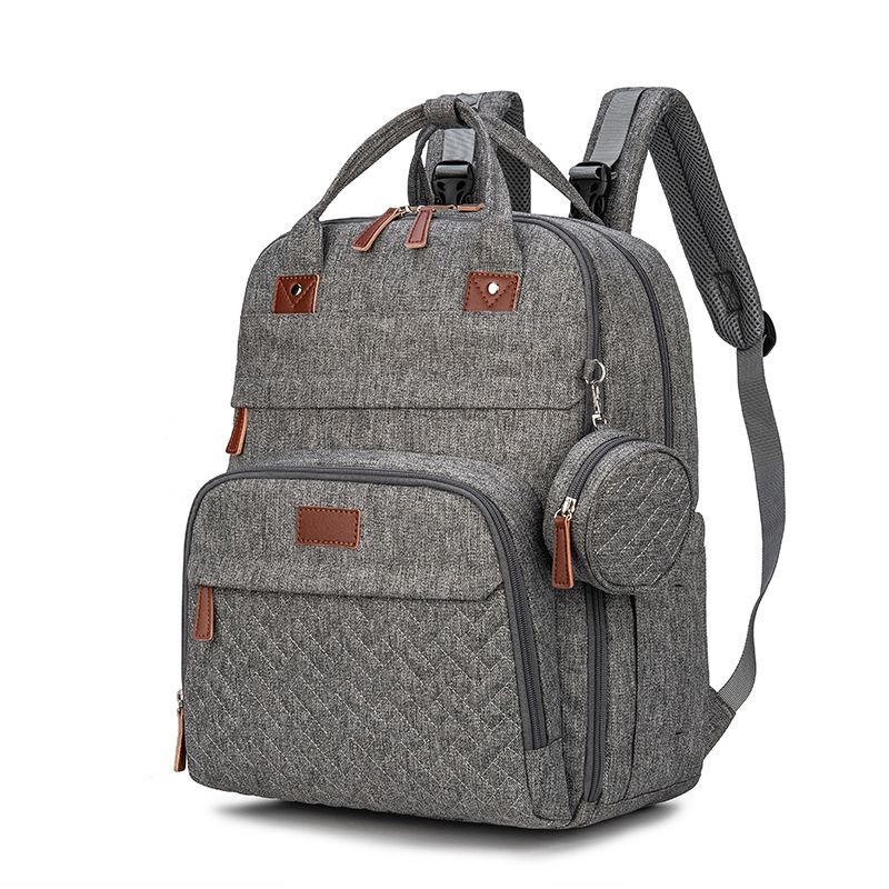 Bolsa de maternidad transfronteriza, gran capacidad, multifuncional, mochila para mamá y bebé, mochila para chupete, bolsa para mamá, correa con amortiguación de aire, ligera.