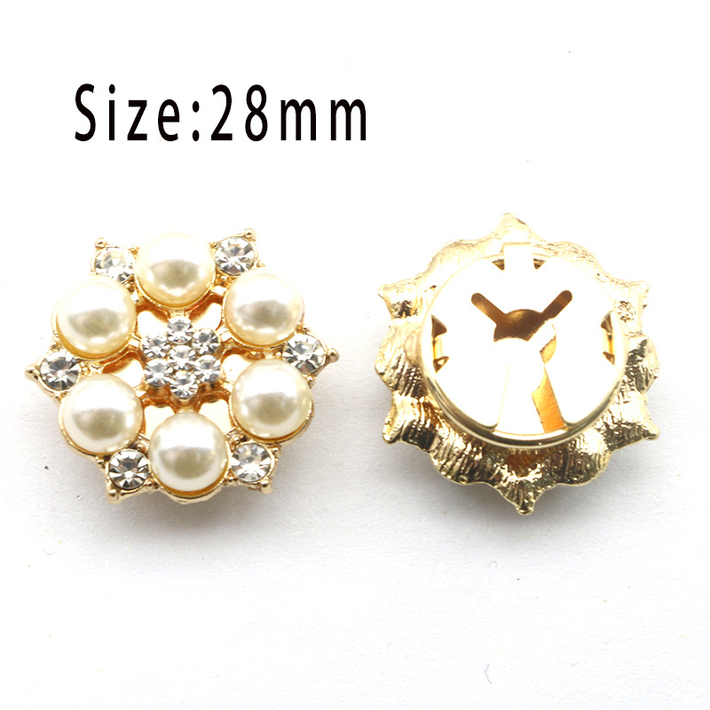 35g Weight Artificial Pearls, Rhinestones Inlay Material Cufflinks Classification 10 PCS/Package Elegant Glam Flower Copper Plating Artificial Pearls Rhinestones Women's Cufflinks