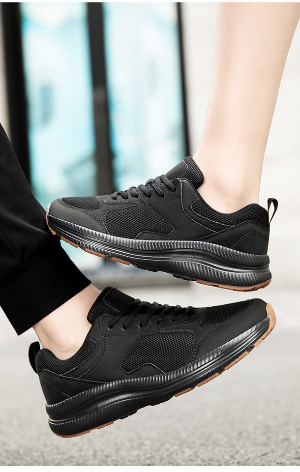 Giày chạy bộ thể thao unisex mũi rộng chống trượt, thân lưới thoáng khí cho người bàn chân rộng — Màu xám 7666, Đen 7666 chi tiết 18