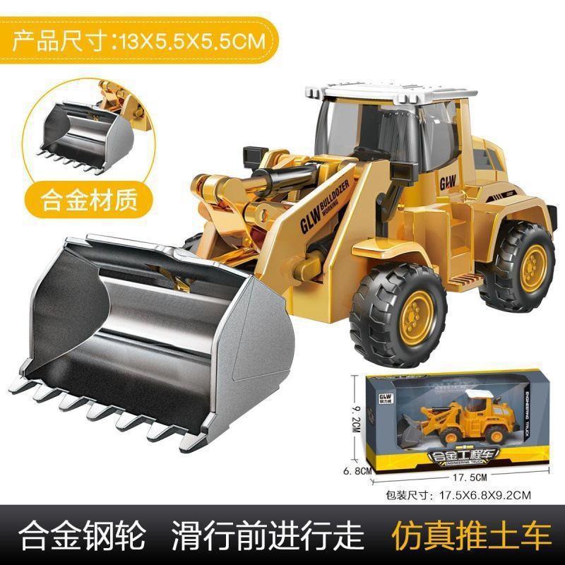 Vehículo de ingeniería de aleación excavadora grúa bulldozer transporte camión gran camión mezclador de cemento grúa rodadora camión juguetes