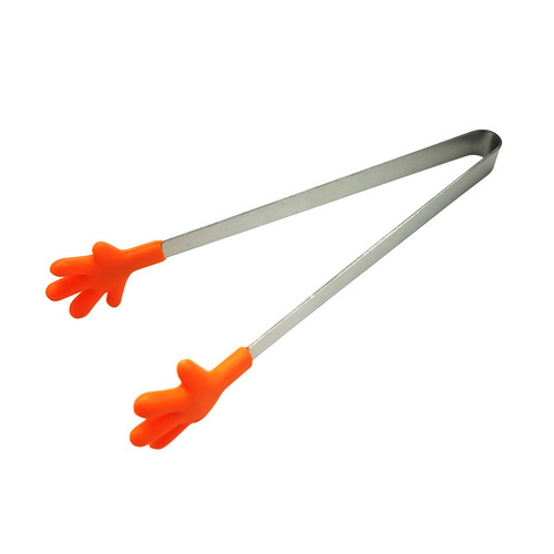 Creative small palm silicone clips children's snack clips stainless steel small clips mini food clips sugar clips ice clips