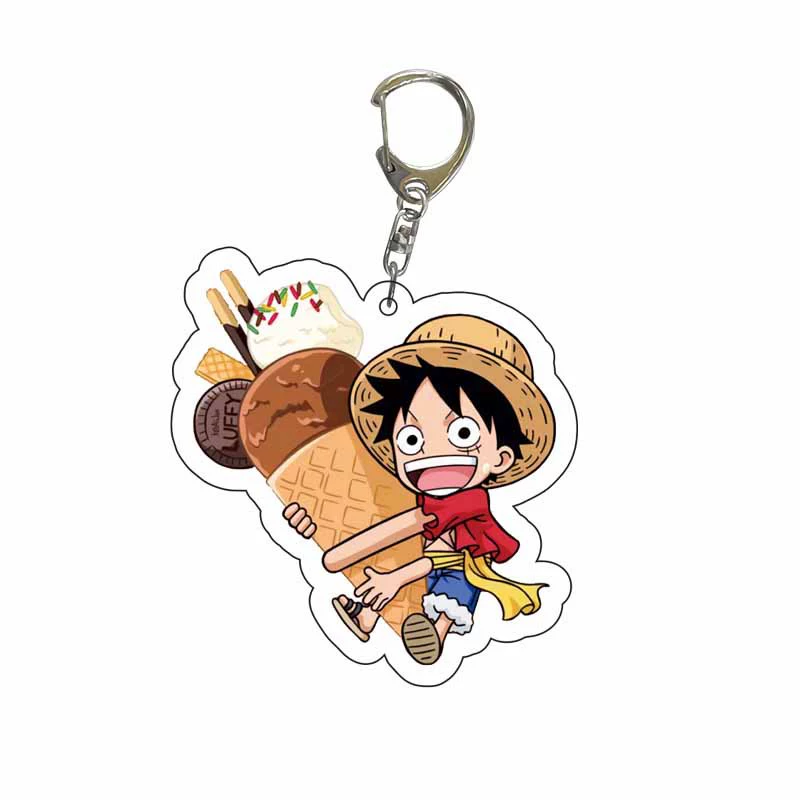 Аниме-брелок One Piece Ackle с Луффи Сауроном, прозрачный кулон, перекрестный, двухсторонний, своими руками