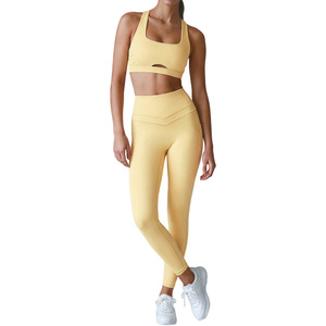 AYM043702 Workout Set Tank Top and Leggings 2-Piece Aoyema wholesale