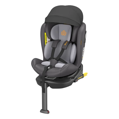 Years, 360-Degree Rotating Simple Seat, Car child safety seat - 554560cm-black-and-gray-adac-test-seat-ventilation-buckle-alarm-ambient-light-sunshade-canopy-i-size40-150cm-full-level-certification-support